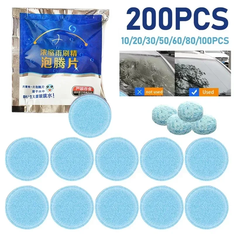 Car Windscreen Wiper Solid Cleaner Effervescent Tablets Cleaning Universal Windshield Window Glass Water Dust Washing Amagi