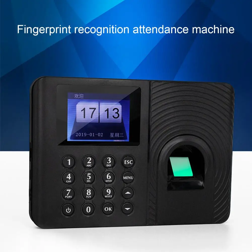 Attendance Machine High Speed Voice Prompt Energy-saving Employee Recognition Fingerprint Time Attendance System Clock Recorder