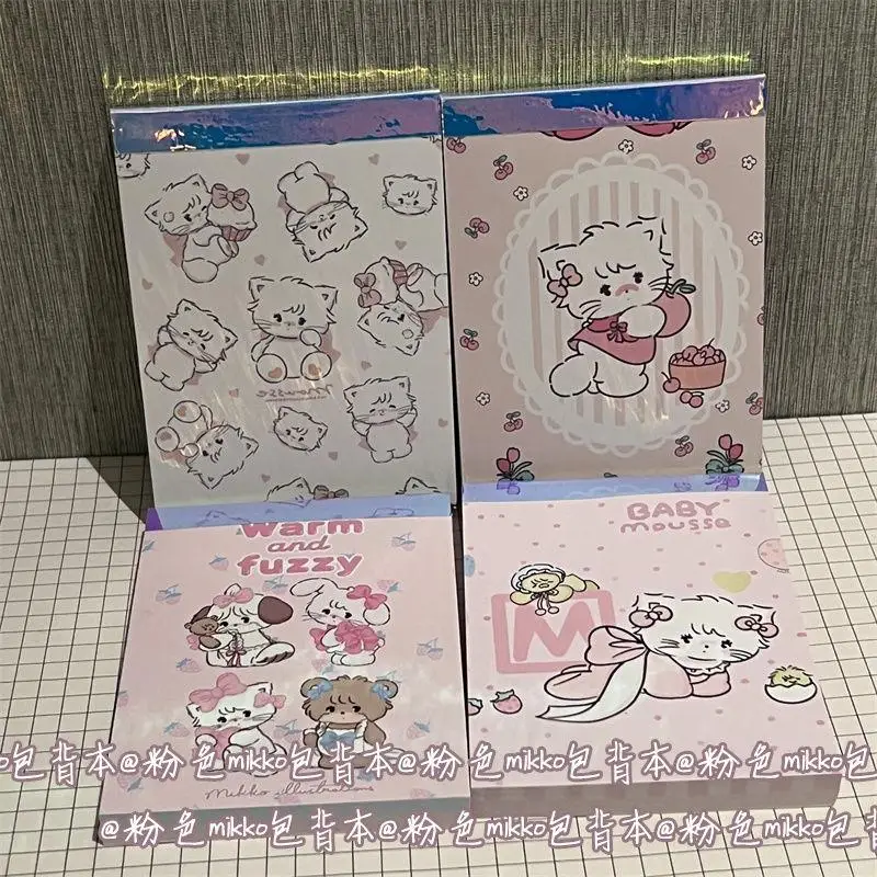 4Pcs New Kawali Mikko Sticky Note Cute Mousse Souffle Cammy Latte Notebook Color Page Note Paper Ins Sweet Girl School Supplies