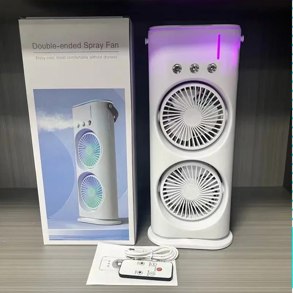 Spray Air Conditioning Fan Refrigeration Fan Household Portable Cooling Fan USB Charge Mini Electric Fan Amagi