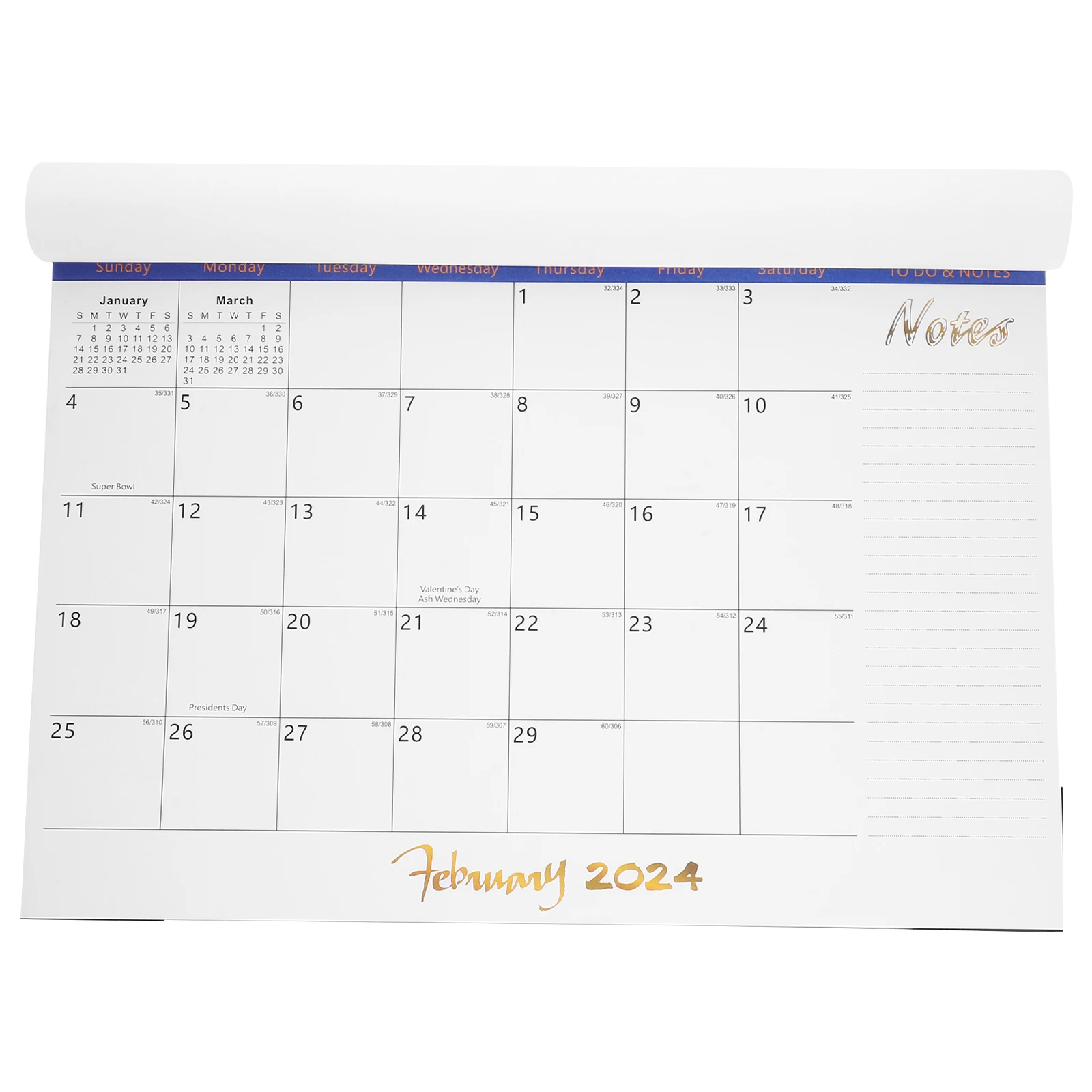 

English Wall Calendar 2024 2025 Monthly Memo Home Office Supplies Hanging Decor Household Planner Notable Dates Recording