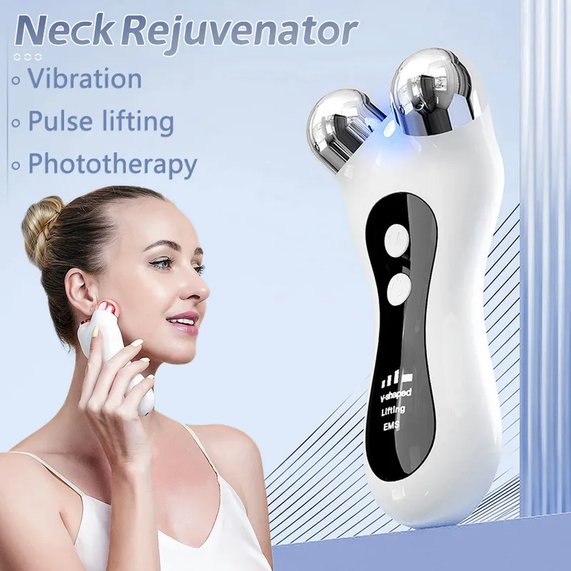

EMS Face Slimming Device Microcurrent Weight Loss Lifting Wrinkle Removal Anti Aging Roller Massager Portable Beauty Machine