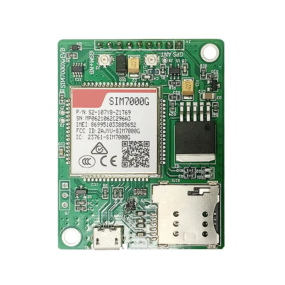 

Модульная плата разработки SIM7000G: глобальный NB-IoT модем с GPS, LTE CAT-M1 (eMTC), конкурентоспособный с SIM7000E, SIM7000A