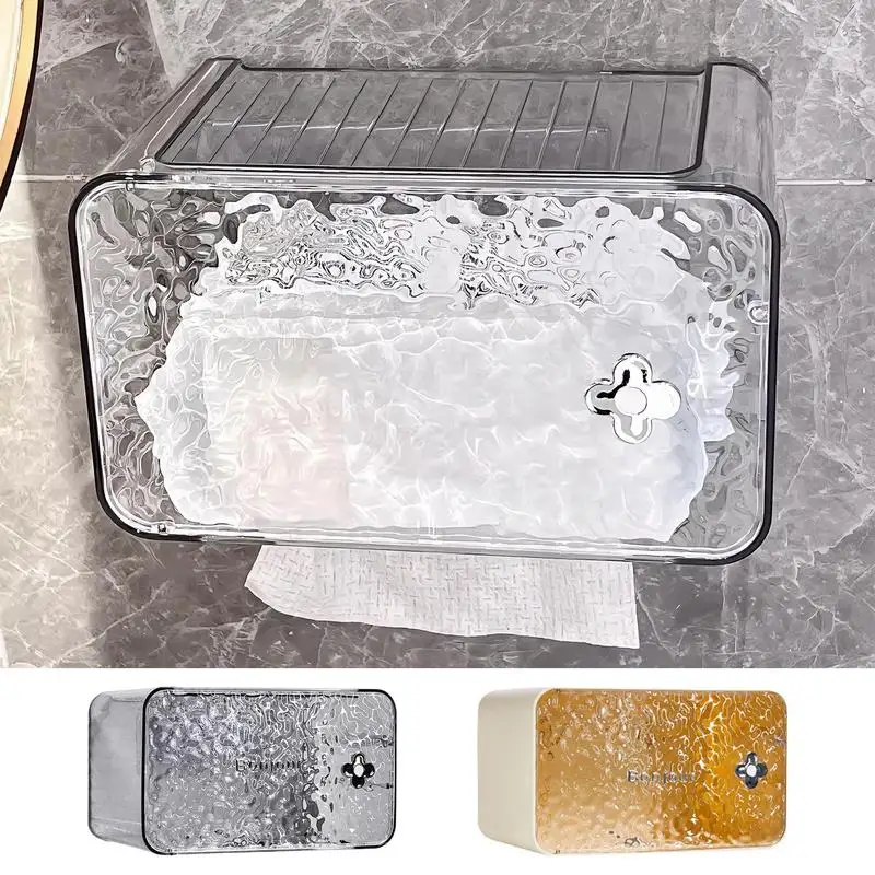 Wall Tissue Box Holder Bathroom Toilet Paper Tissue Box Corrugated Tissue Box Holder Toilet Organizer For Perfume Washcloth