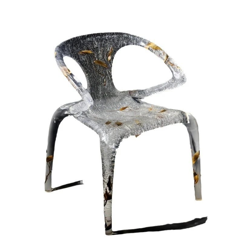 

Transparent chair, modern simple family dining chair, hotel model room table and chair