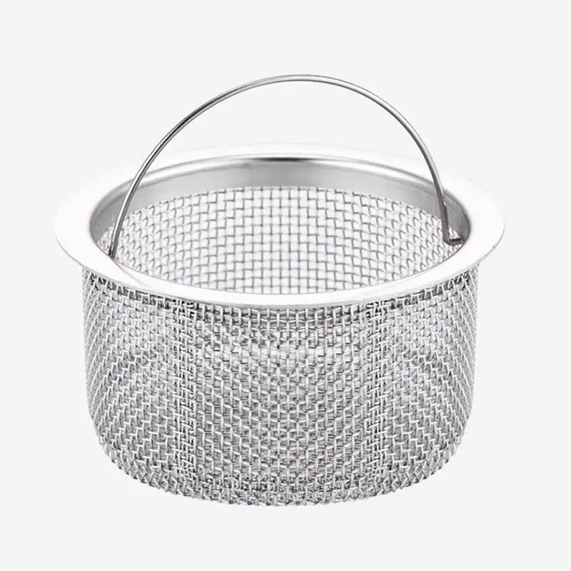 New Stainless Steel Kitchen Sink Drain Strainer Fine Mesh Easy Lift Handle Prevents Food Waste Clogging Pipes For Daily Use