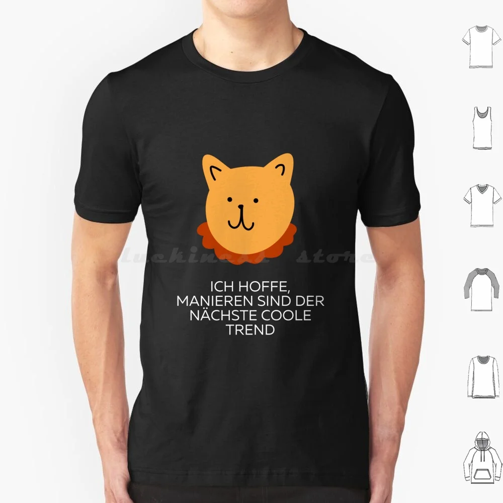 Ich Hoffe, H? Flichkeit Ist Der N? Chste Coole Trend Handgezeichnetes Cat Mood T-Shirt, große Größe, 100 % Baumwolle, I Hope Maners Is