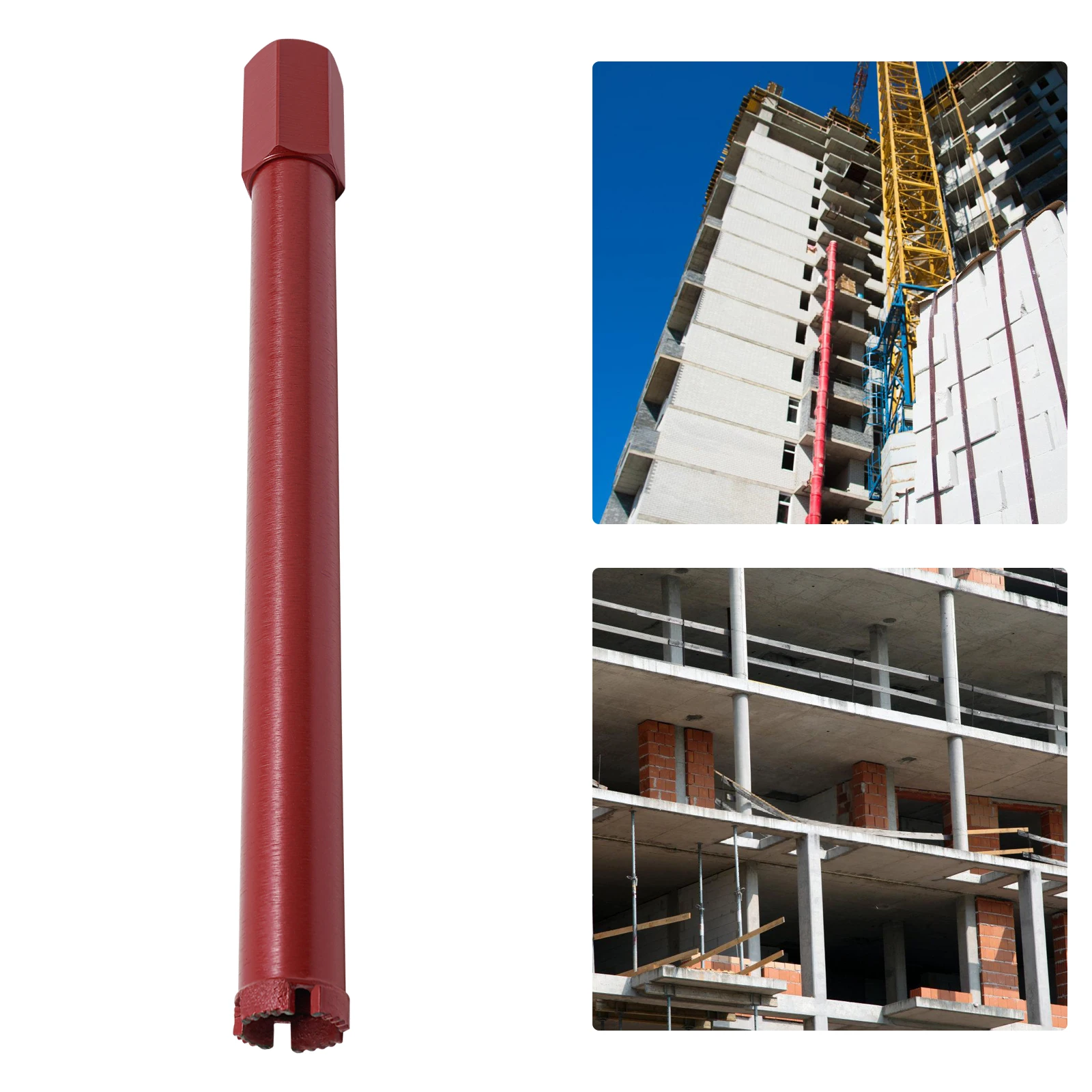 

Wet Core Drill Bit 38*470mm Versatile Threaded Interface Diamond Core Bits Used for Hood Installation/Sewer Drilling