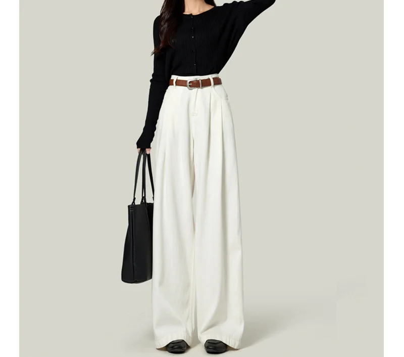 ワイドレッグパンツ 小柄な女性向け レディース 秋 レトロトレンド ゆったり バギータイプ シティ社交集会 吸湿発散性 コーデュロイ 通勤