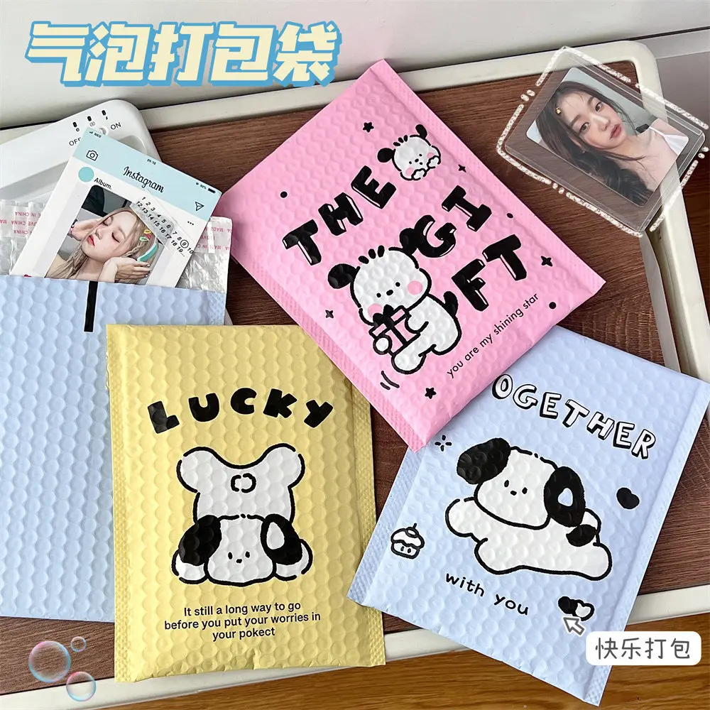 20 Pieces /Packaging Cute Cartoon Dog Bubble Bag, Express Packaging Color Foam Shockproof Bag