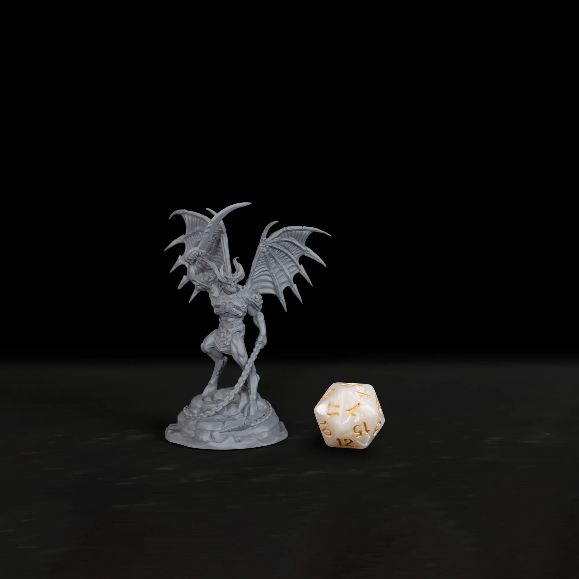 TTRPG Demon Lord Miniature - Evil Creature, High Detail, Christmas Gift for DM, Suitable for All TRPG Gamers