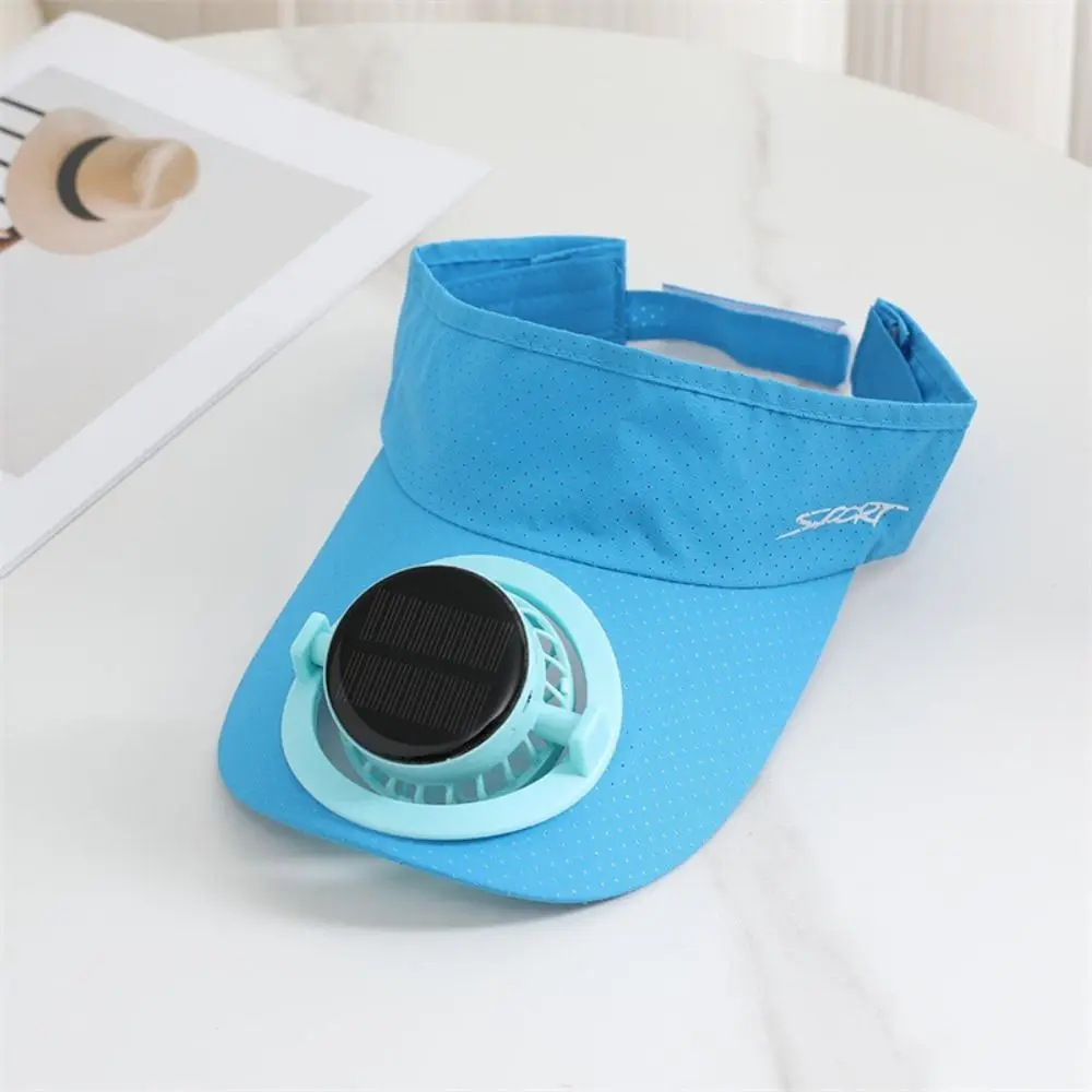 Convenient Breathable Solar Fan Hat Elastic Rechargeable Wide Brim Fan Hat Adjustable UV Protection Cooling Sunshade Hat Camping