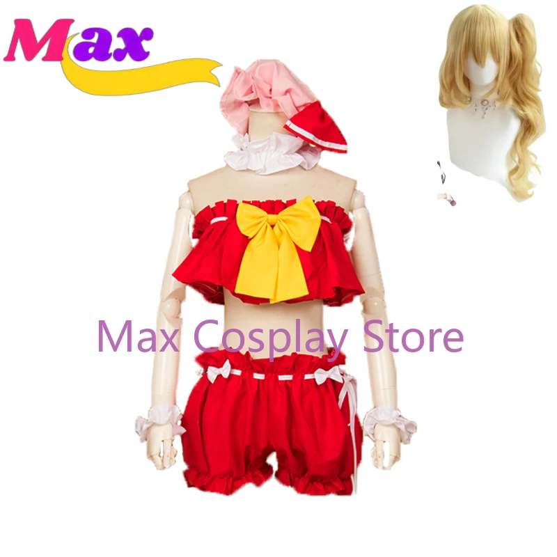 Max Cos Touhou Project Alice Flandre Scarlet Cosplay Costume Top+short+accessory Customized size