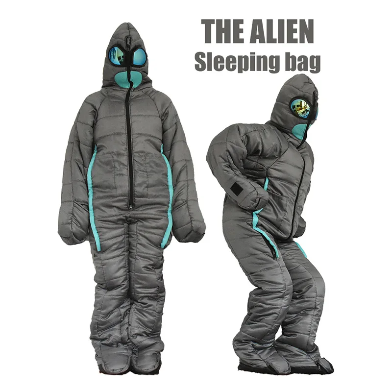 Imagem -02 - Creative Alien Walkable Dormiring Bolsa Forma Humana Camping Portátil Full Body Wearable Bedding Tamanhos Adequado para a Maioria das Pessoas