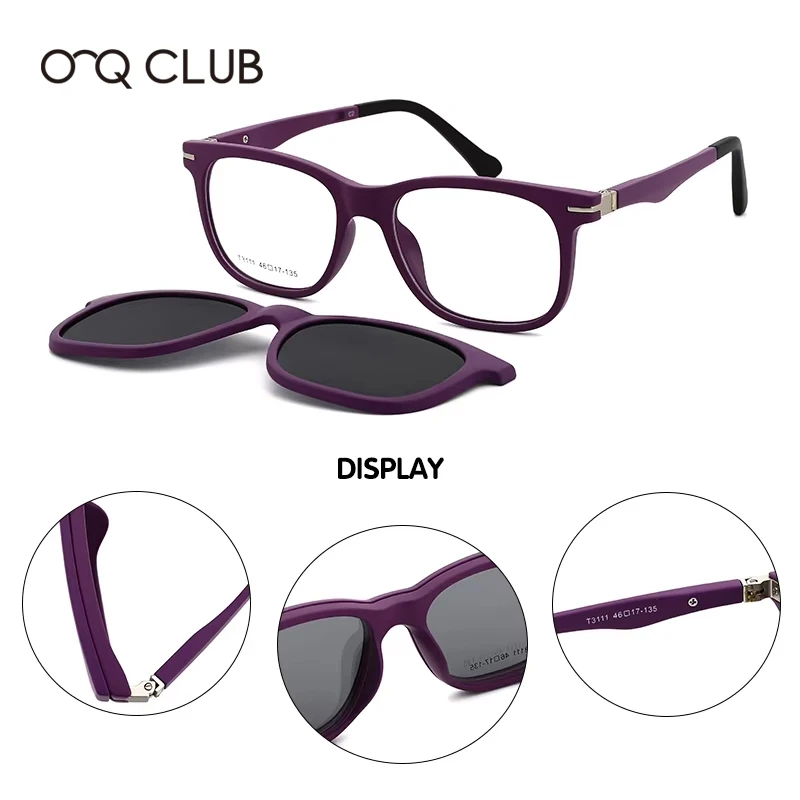 O-Q CLUB Kids Blue Light Glasses Women Magnetic Clip-on Women\'s Sunglasses Eyeglass Frames for Glases Eyepieces Glass Eyewear