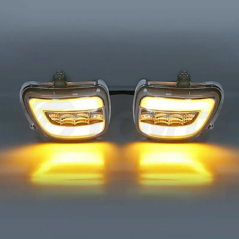 Motorcycle Front LED / Bulbs Turn Signals Indicator Lights For Honda Goldwing GL1800 2001-2017 F6B 13-17 Clear/ Smoke/Orange