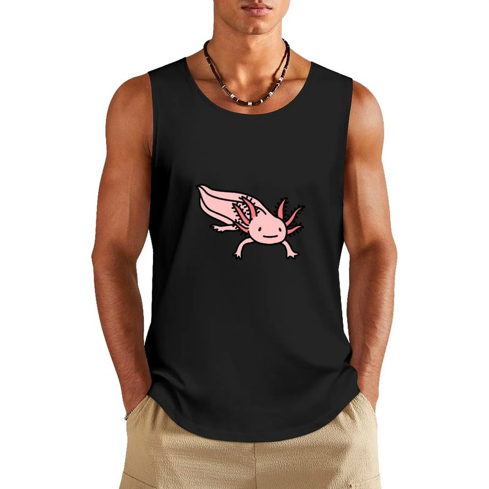 

Axolotl Tank Top gym clothes man gym for men sleeveless shirt man man sexycostume