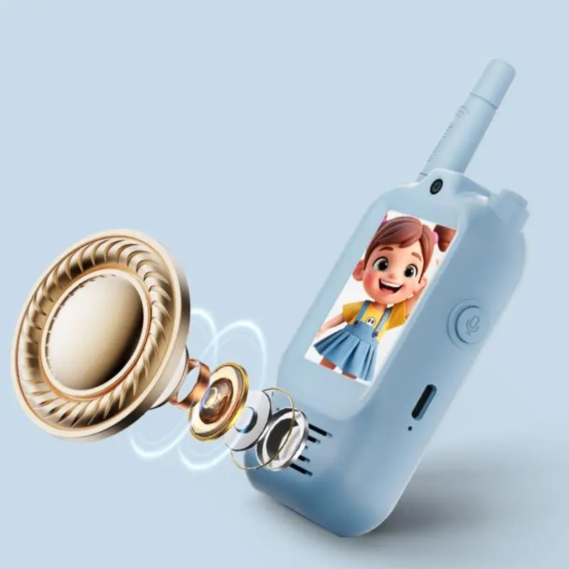 Kids Two Way Radio Offering Extended Batteries Life Cartoon Design and Easy Operation for School Camping and Family A2UB
