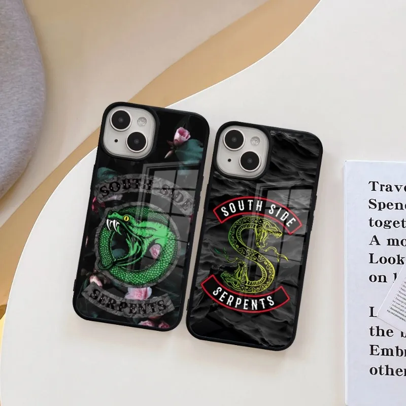 American TV Riverdale Southside Serpent Phone Case For Iphone 14ProMax 11 12 13 Pro Xs Max Mini Xr X 7 8 6 6s Plus PC+TPU Coque