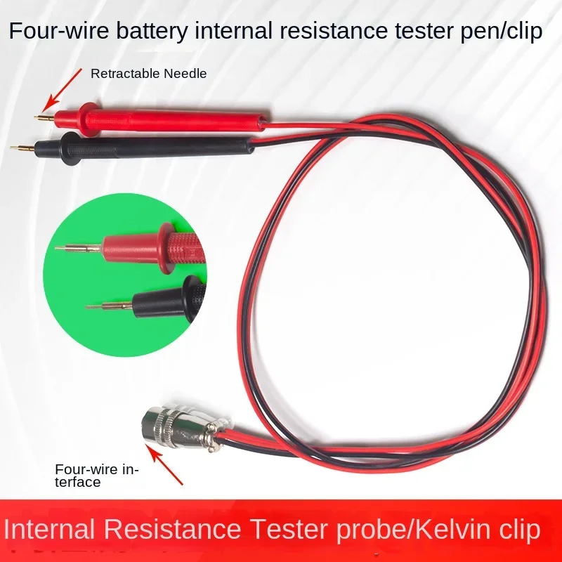 Vier draht verwenden Batterie Innen widerstand verbessert Tester Sonden stift gestrafft Tests onde Pin Kelvin Clip