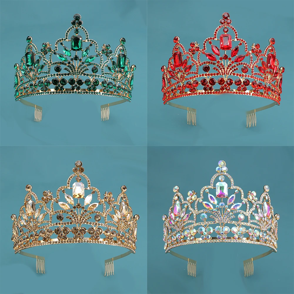 

European and American luxury brides, crowns, weddings, dances, parties, diamond studded headpieces, crystal headbands, princess