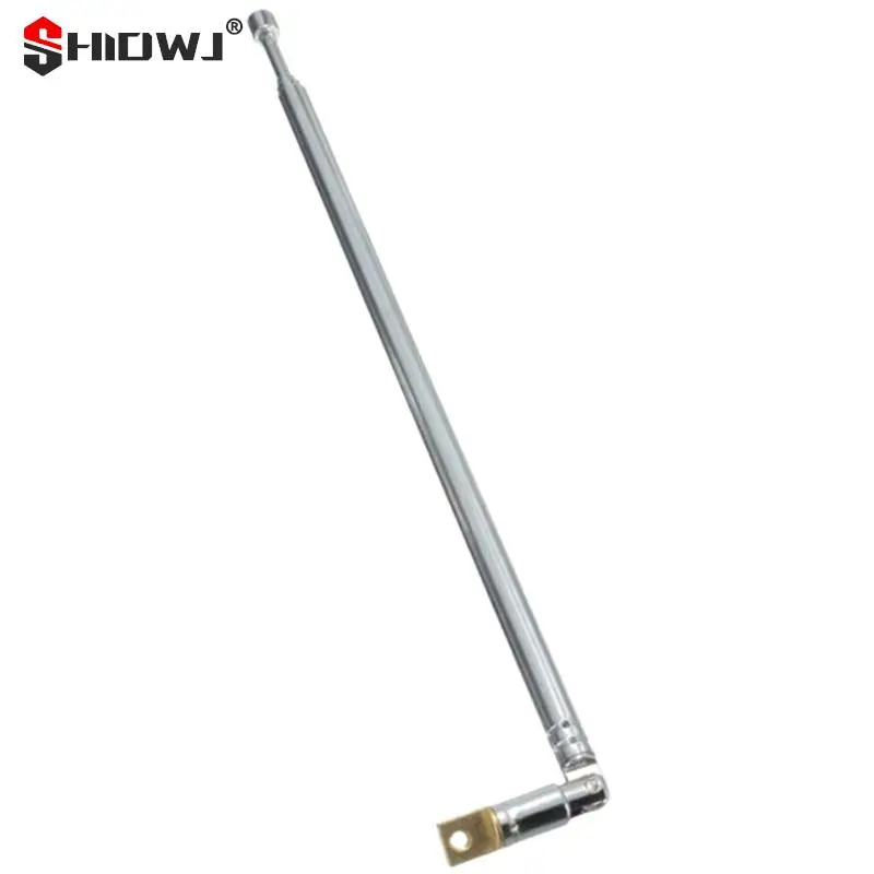 Replacement 60cm FM Antenna Radio Portable 6 Sections TV Antenna Telescopic Rotatable Antenna Aerial for Radio TV