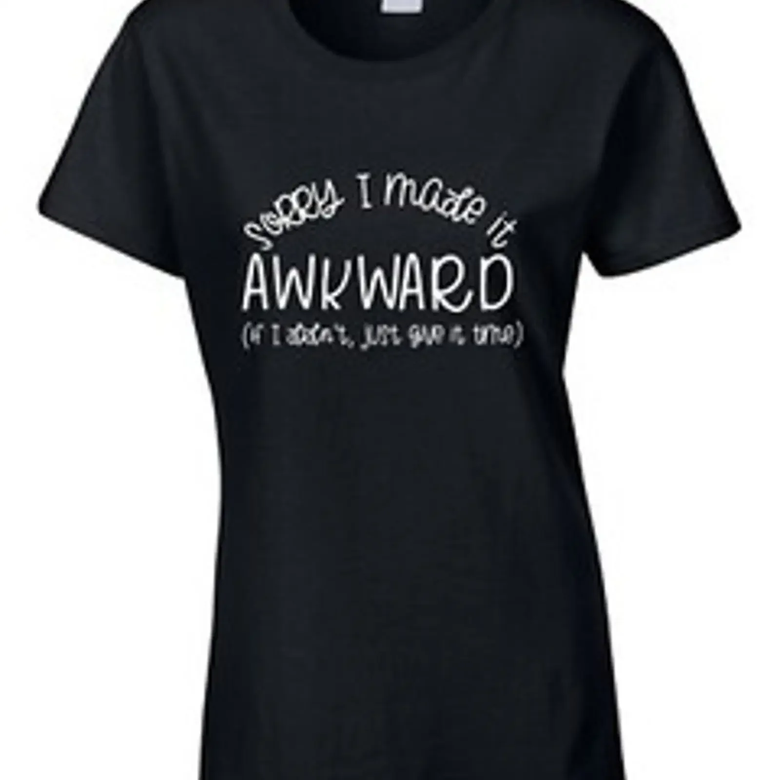 Sorry I Made It Awkward Women's T Shirt Funny Joke Humor Hen Antisocial vintage Washed Stylish graphic Slightly