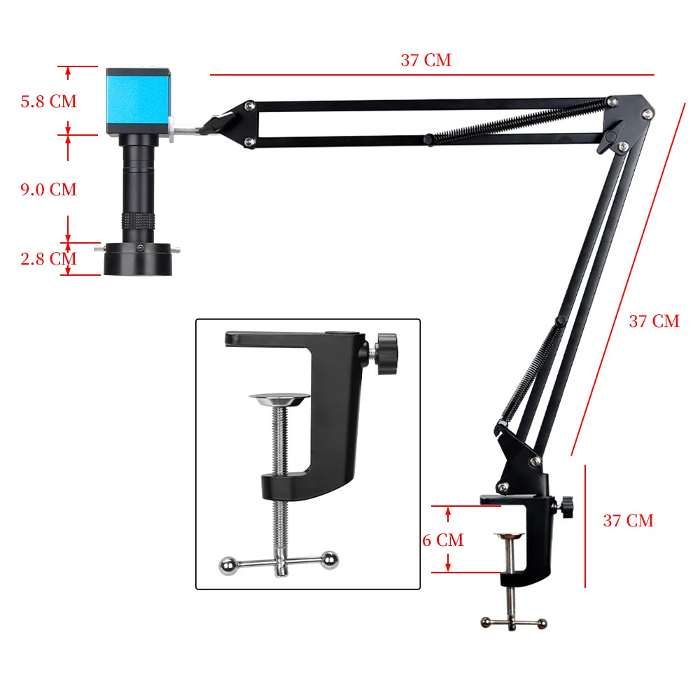 ZONGMAI 1080P 2K FULL HD Industrial Microscope True 16 Million Pixel C-Mount Digital Camera  For PCB Soldering Phone Repair