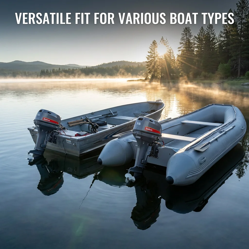 Commercial Grade 15HP Two Stroke Outboard Boat Motor High Thrust Marine Engine Portable  Fishing Boat Propulsion