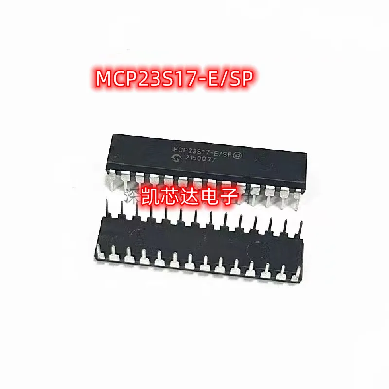 New Imported Original 5PCS  MCP23S17-E/SP MCP23S17 DIP-28 Interface IC I/O Extender Chip