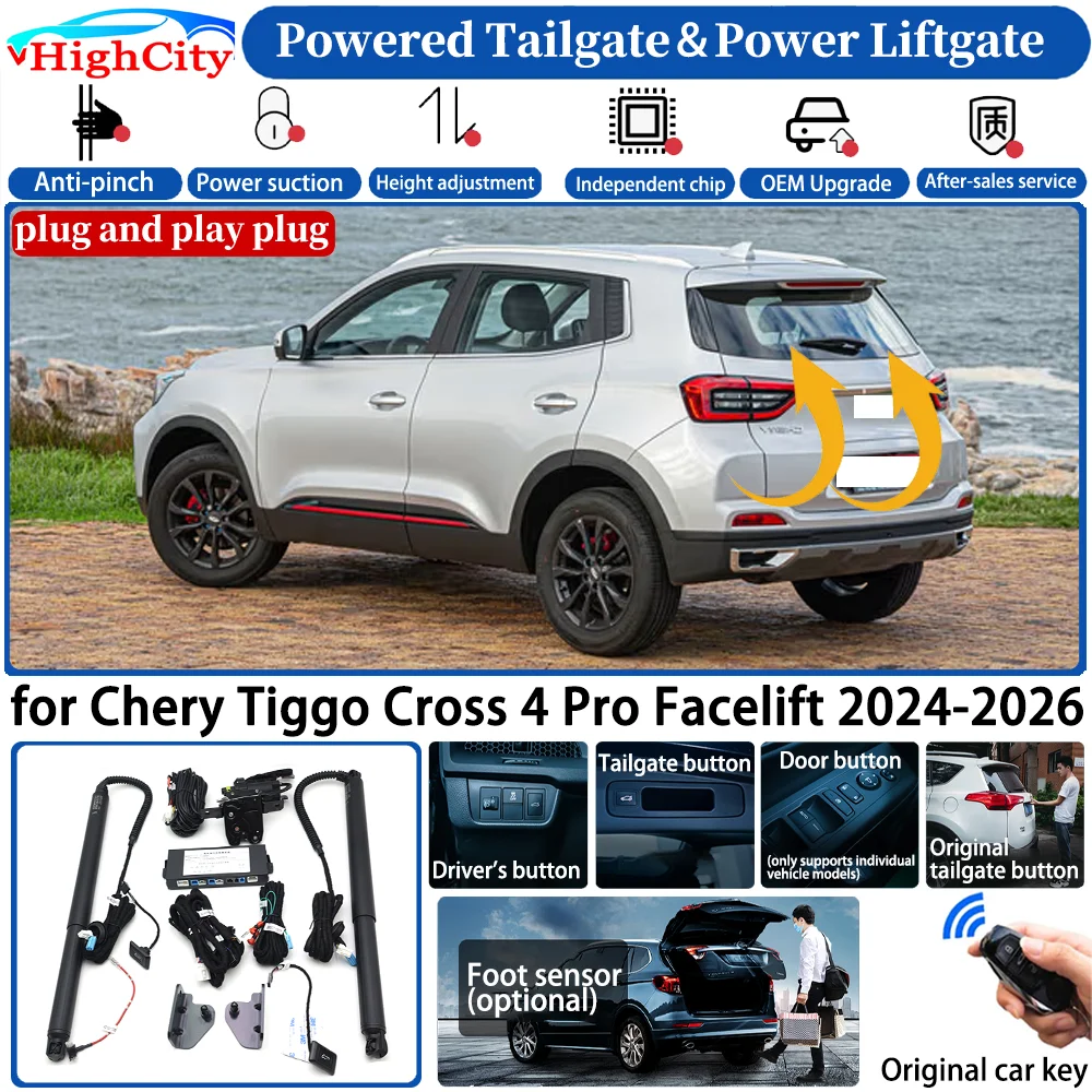 for Chery Tiggo Cross 4 Pro Facelift 2024-2026 Automatic Smart Powered Tailgate Power Liftgate System Strut Trunk Lift Kit