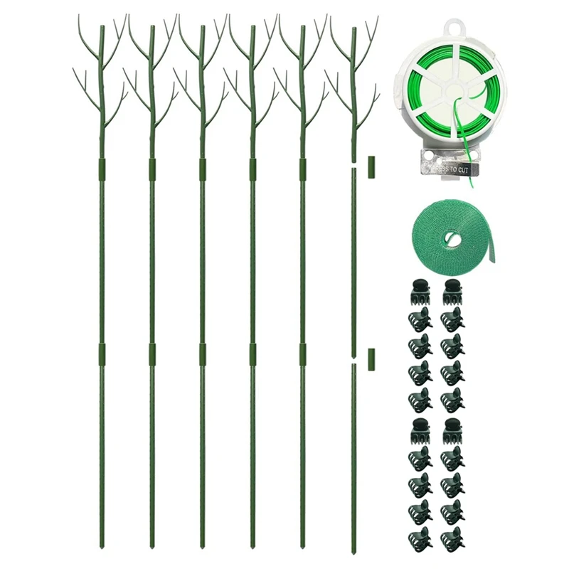 Monstera Plant Support Clips Ties Set Plant Stakes For Climbing Plant For Indoor Plants Green