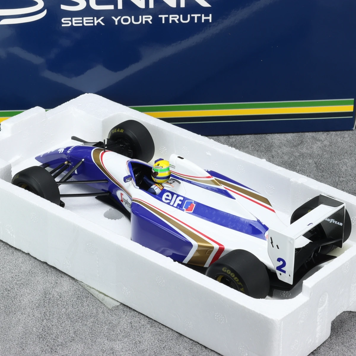 Minichamps 1:18 F1 FW16 Senna San Marino Station 1994 Simulation Limited Edition Resin Metal Static Car Model Toy