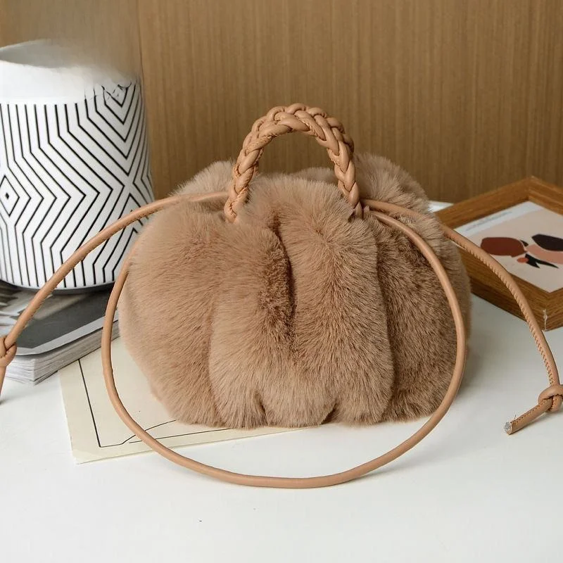 

Женская сумка Cute Plu с тыквой, мягкая корейская сумка Cloud Bag с одним плечевым ремнем, повседневная сумка Faion