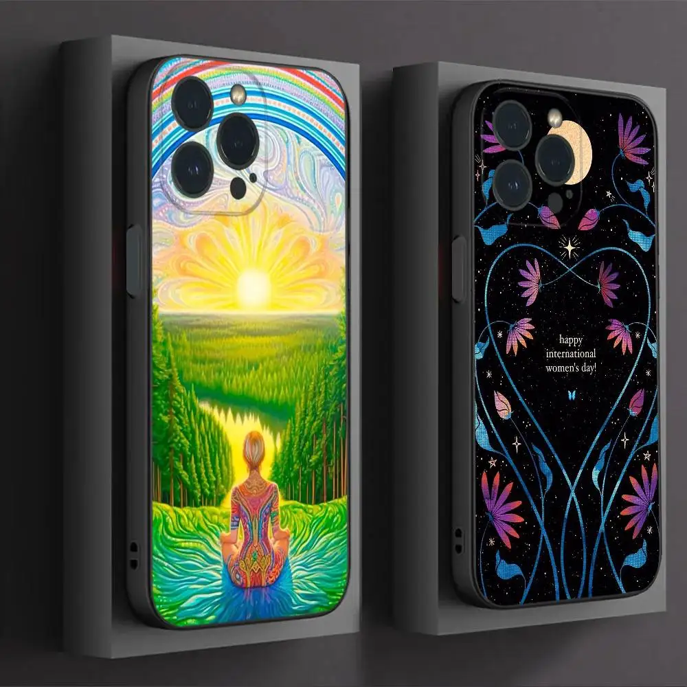 

The Mandala Chakra&Life Of Flower Phone Case For IPhone16 15 14 13 12 Mini 11 Pro XS Max X XR SE5 6 7 8 Plus Soft Silicone Cover