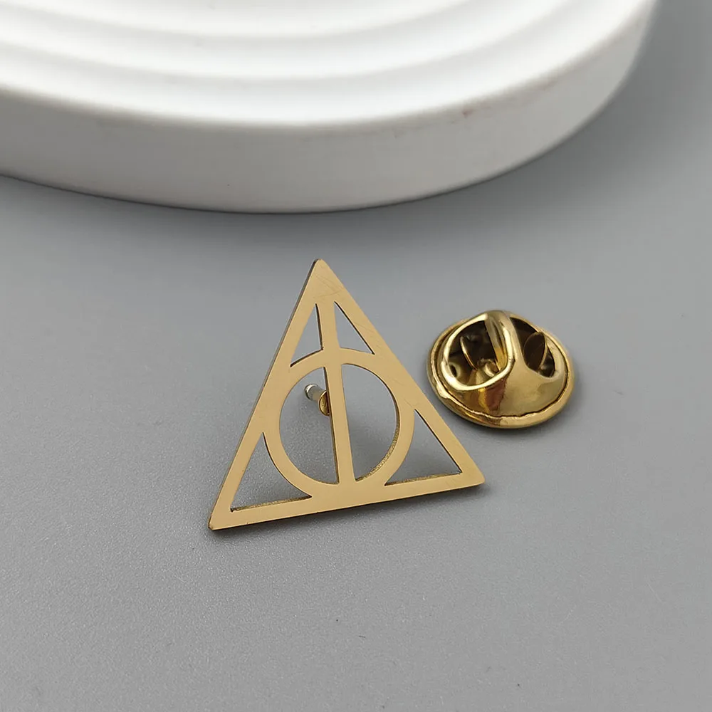 Metal Brooches, Golden Triangular Brooches, Meaningful Brooches, Creative Products, Small Gifts, Souvenirs view 5