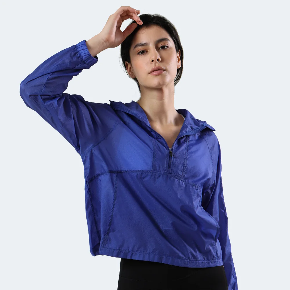 

UPF50+ Sun Protection jacket for Cycling Women Ice Silk Hooded Coat for Summer Air Conditioning Clothing Breathable Solid Color