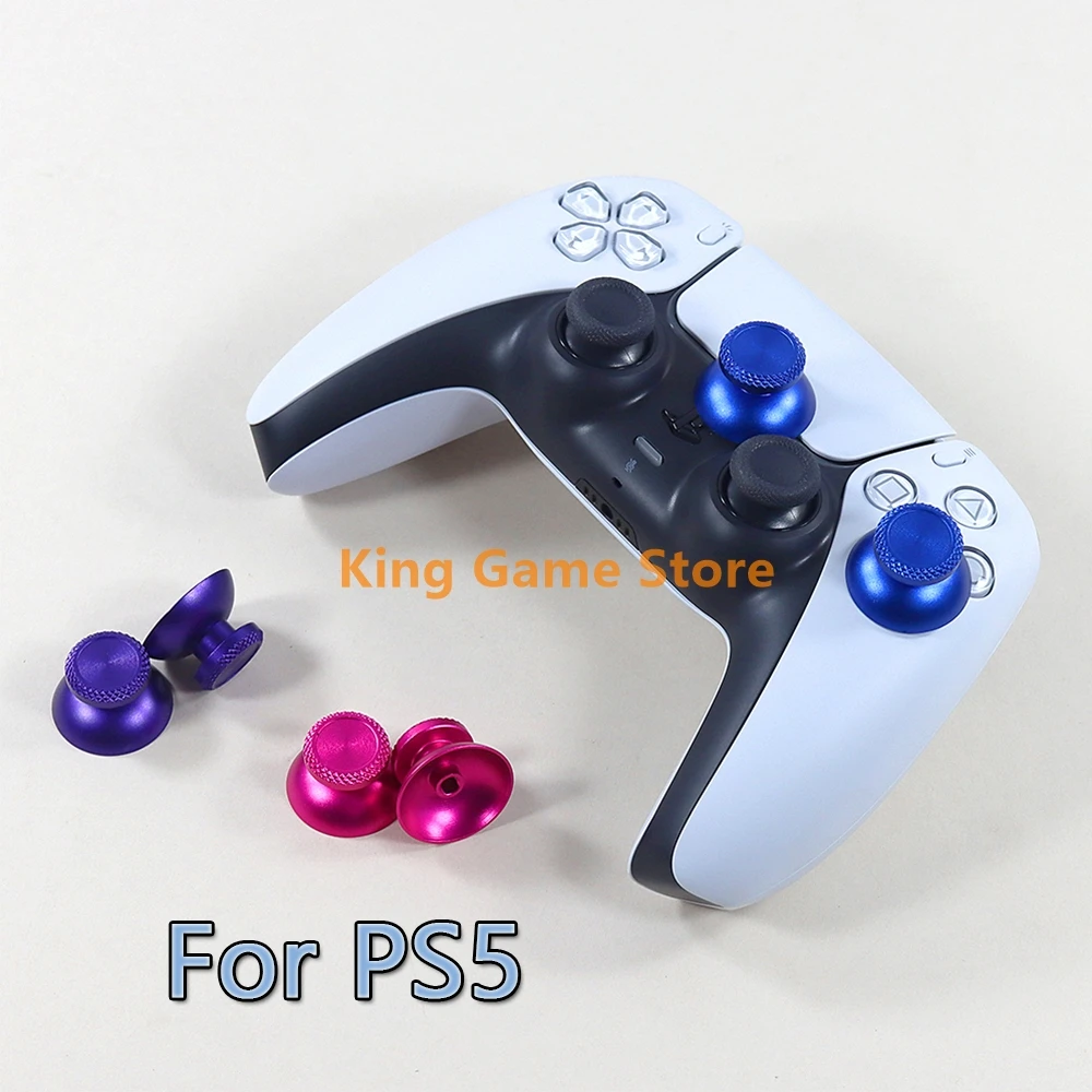 

8pair=16pcs Metal Rocker Caps For PS5 Game Console Aluminum Alloy Metallic Metal Analog Grips Stick Fit For PS5 Controller