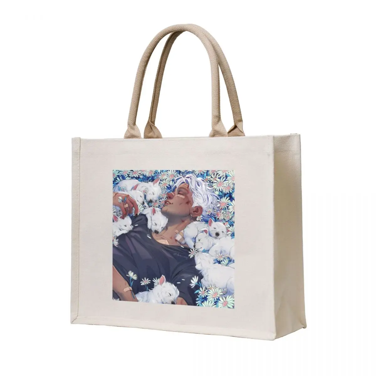 

[RASHA] it gets better illustration Tote Bag shopping trolley bag Canvas shoulder bag tote custom