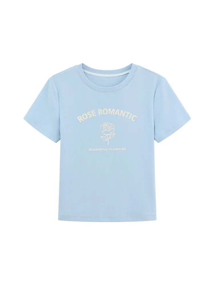 Femmes été coupe ajustée lettre impression T-Shirt extensible à manches courtes contraste couleur col rond T-Shirt décontracté élégant usage quotidien haut