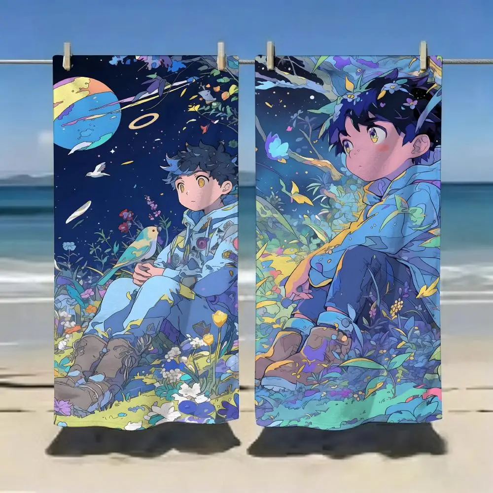 The Boy Under the Starry Skys Towel Microfiber soft Beach Towel for Travel Fitness Sauna Bathing Camping