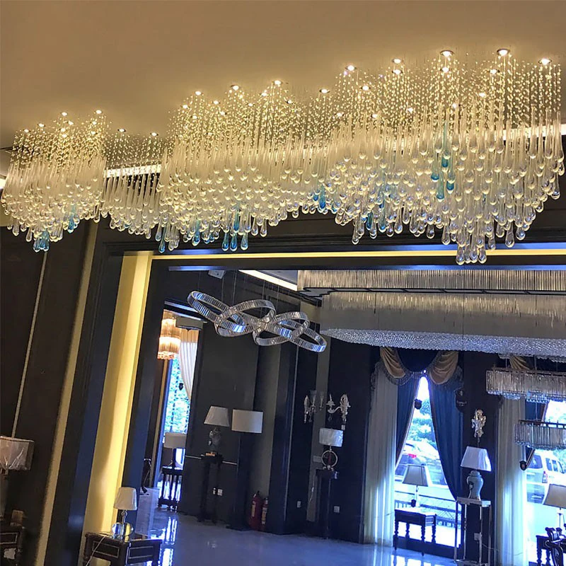 personalizado cristal led lustres grande decoracao interior criativo moderno luxo luzes pingente lobbies hotel villa 01