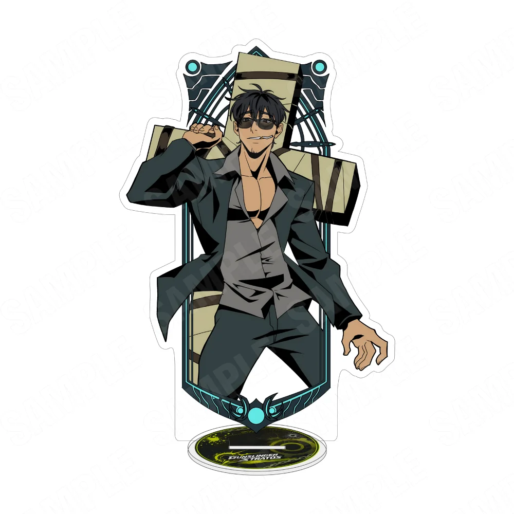 Trigun Stampede 15CM Acrylic Stand Keychain Vash Wolfwood Knives Gothic Battle Frame Desk Decor Collectible Gift for Anime Fans