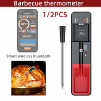 Wireless BT Meat Thermometer Ultra-Thin Probe Cooking Thermometer for BBQ Oven Grill & Smoker Precise Baking Monitoring