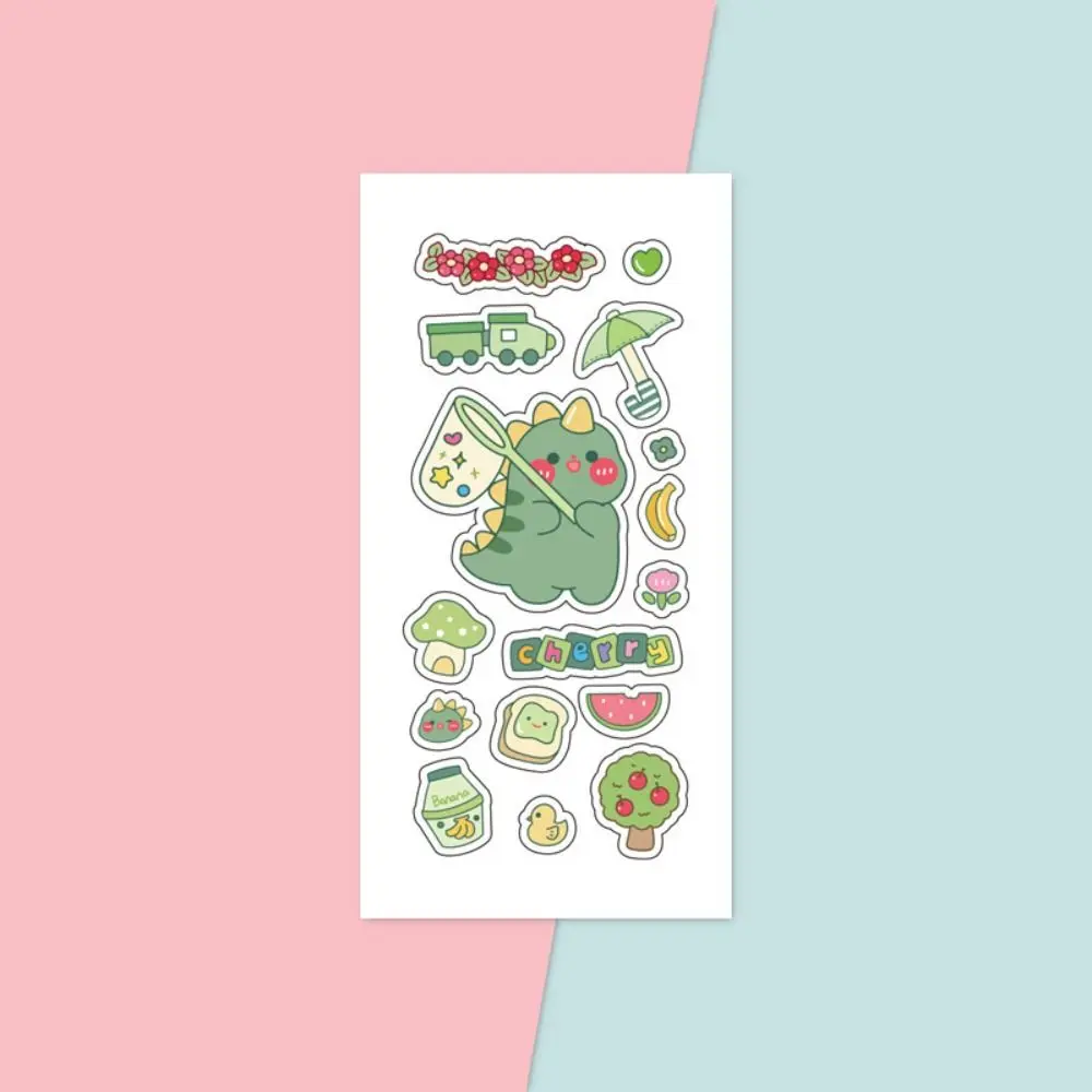 New Waterproof PVC Stickers Transparent DIY Cartoon Stickers Scrapbook Decor Mug Decorative Decals Water Bottle Decor Girls
