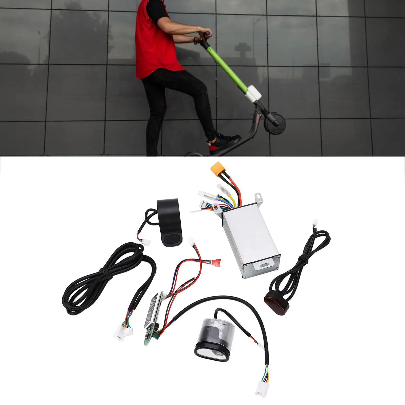 36V 350W Electric Scooter Controller Kit with Circuit Board & Thumb Throttle for G30 Model