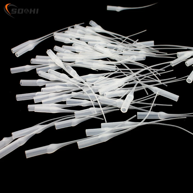 100PCS Glue Micro-Tips Plastic Glue Bottle Tips Glue Extender Precision Applicator Dropping Tube Nozzle For Crafting Lab