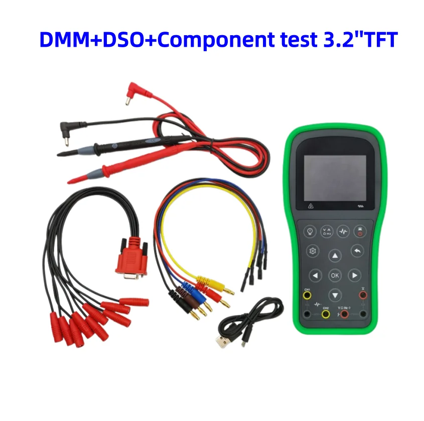 Multifunction Meter Handheld LCR Digital Oscilloscope Multimeter AC/DC Voltage Current Capacito Resistor Diode Testing Tool Kit