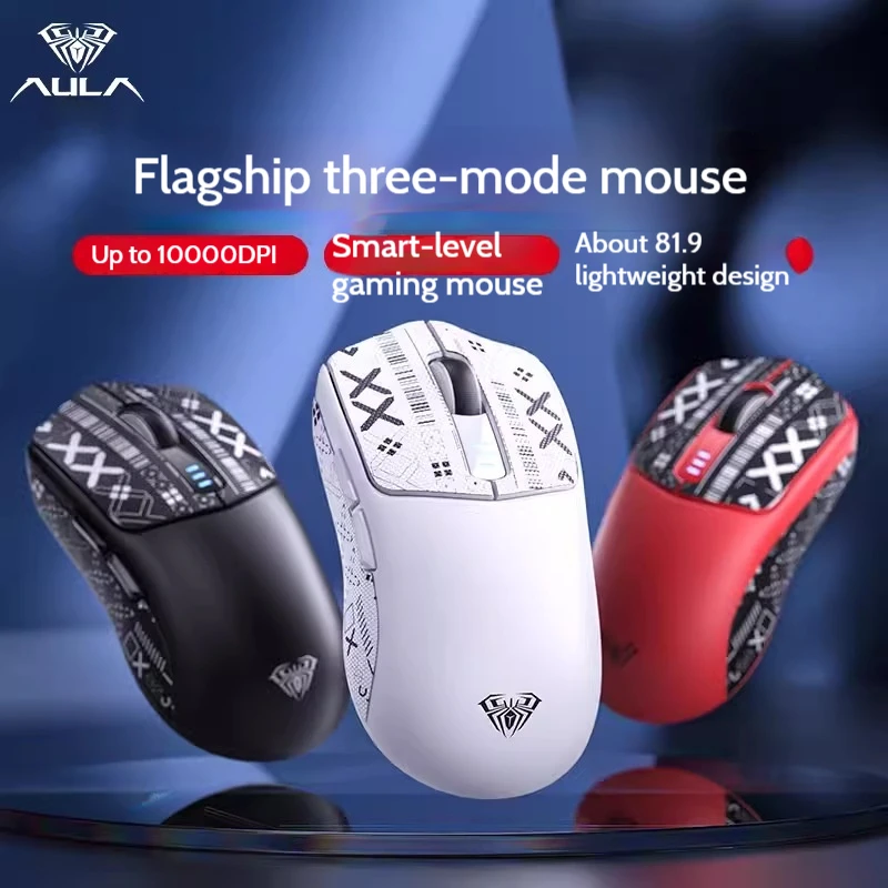 AULA SC580 Wireless mouse Bluetooth 2.4g Third Mock Examination Wired E-sports Game Laptop Computer Office Merry Christmas  GIFT