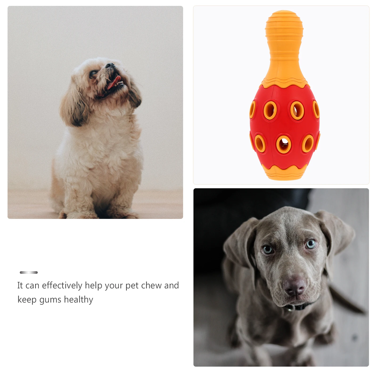 

Dog Toy Squeaky Ball for Small Dogs Rubber Feeder Treat Puzzle